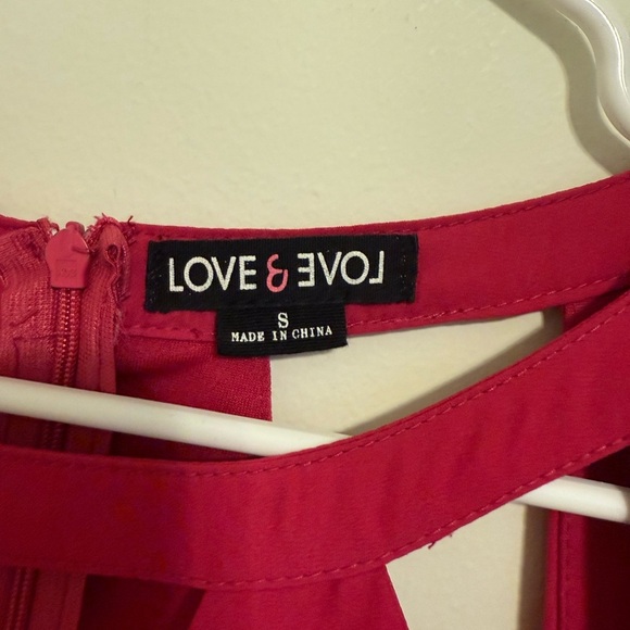 2/$25 Love & Love - Long Sleeve Fuscia Mini Dress w/ Cutouts - Picture 7 of 9